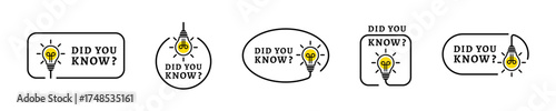 Creative did you know light bulb design for informative content