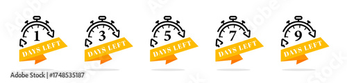 Countdown timer banners with odd number days for event promotion