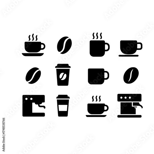 Minimalist Coffee & Café Icon Pack – Line Style
