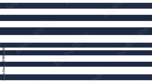 Dark Blue and White Horizontal Stripes Pattern.