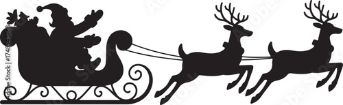 Santa Sleigh Silhouette
