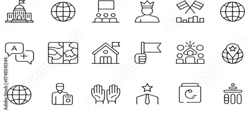 government, global, strategy, leadership, authority, politics, organization, world, earth, map, planning, king, crown, capitol building, flag, teamwork, communication, business, management, election, 