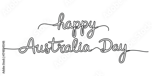 Happy Australia Day Calligraphy