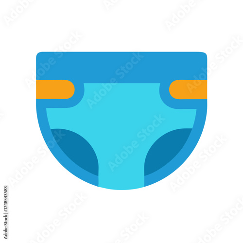 Isolated diaper icon illustration with simple flat vector design