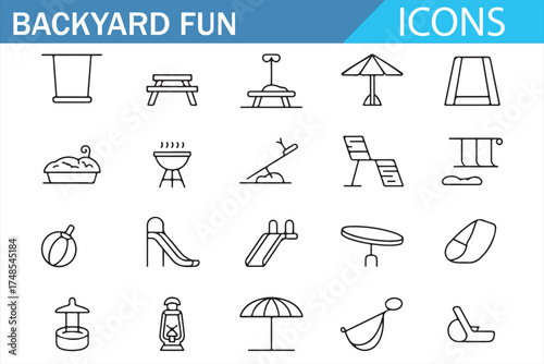 Fun Leisure Icons for Backyard Family Gatherings
