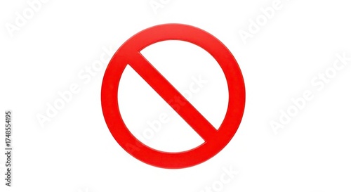 Free Download Red prohibition symbol on isolated on white background - GFXLoad