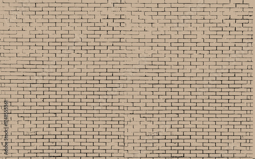 Brown brick wall texture seamless vector illustration