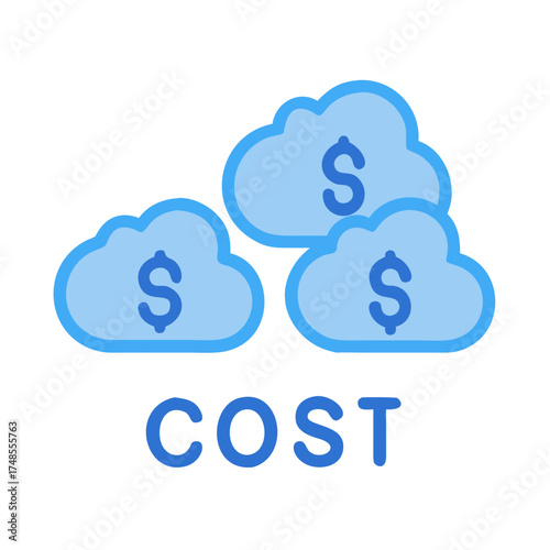 Cloud Computing Costs: Depiction of financial expenses associated with cloud services