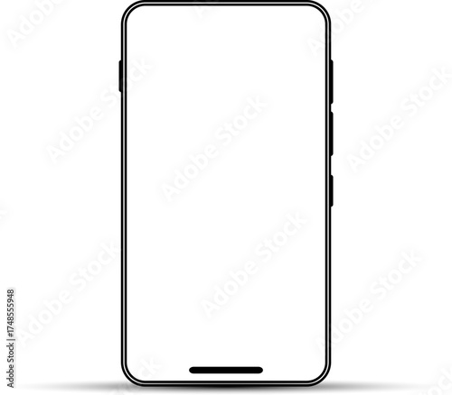 Minimal realistic 3d high quality vector mobile mockups design. 