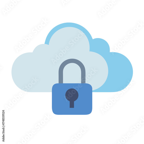 Secured Cloud Data: A Flat Graphic Representation of Data Protection and Privacy