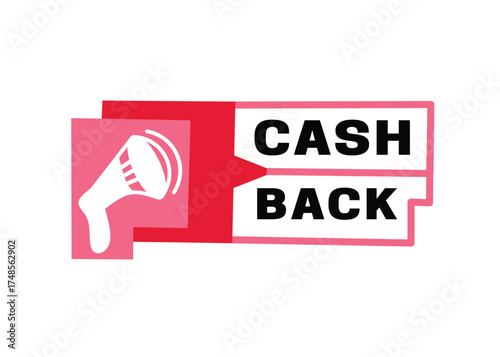 Vector modern symbol, cash back illustration design. Banner art template for business, web.