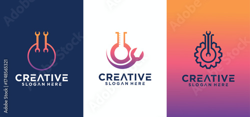 Technology Lab Logo Design, Lab bottle Logo Design, Laboratory glass logo with logo concept.