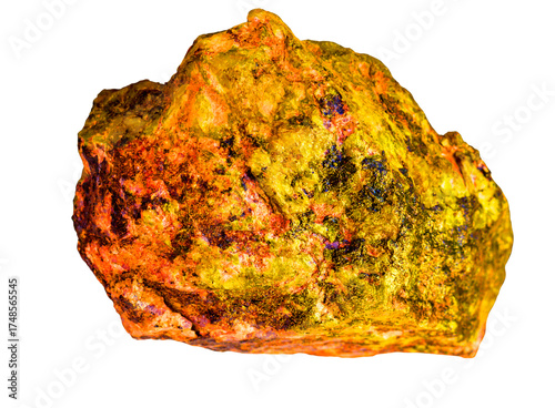 uranium, a mineral used in nuclear research in the United States and Iran. Precious and radioactive mineral. Radiation concept.