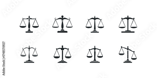 Symbol of Justice Scales Silhouette Collection