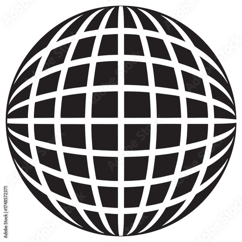 Globe with grid lines, a representation of earth