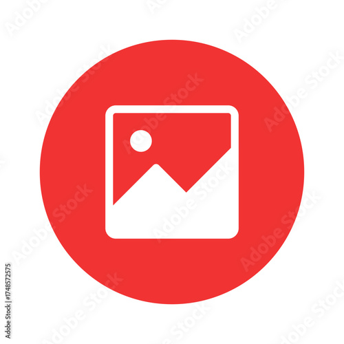 Gallery icon vector, silhouette of an image icon. Picture symbol - image photos sign icons - square button. Icons for the interface