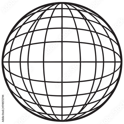 Globe grid representing global network concept