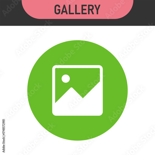 gallery icon vector, image photo album icon vector, Picture gallery photos icons set in filled, thin line, outline and stroke style
