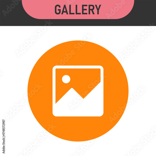gallery icon vector, image photo album icon vector, Picture gallery photos icons set in filled, thin line, outline and stroke style