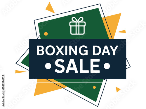 Vector art of festive boxing day sale banner, perfect for holiday marketing campaigns
