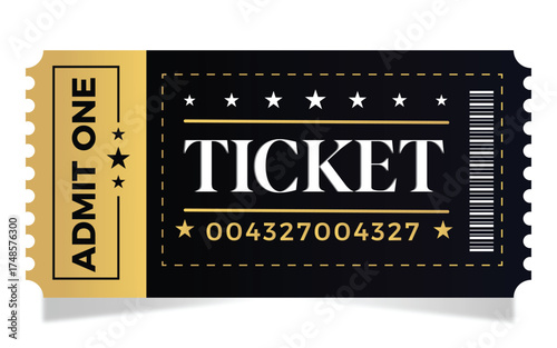 Vintage Ticket to an Exclusive Event: An eye-catching ticket design, perfectly embodying the essence of anticipation and access to a special event.