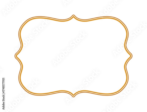 Golden shiny ornamental 3d frame. Oriental style realistic Islamic windows, Indian border, decorative element, morocco shapes. Vector illustration for invitation, greeting card, decorative design