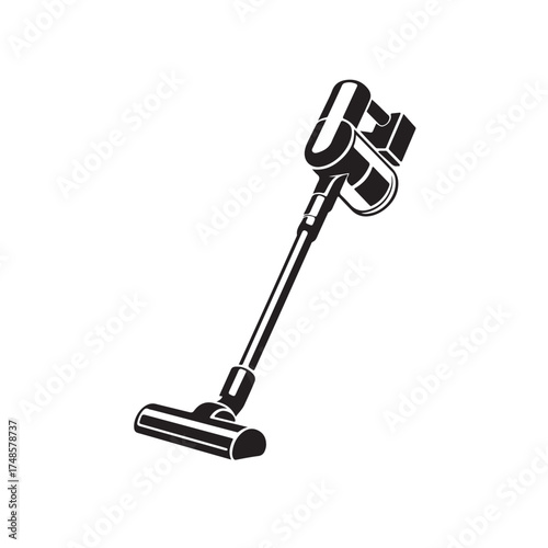 Modern cordless vacuum cleaner isolated on white background