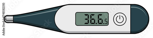 accurate digital thermometer icon design