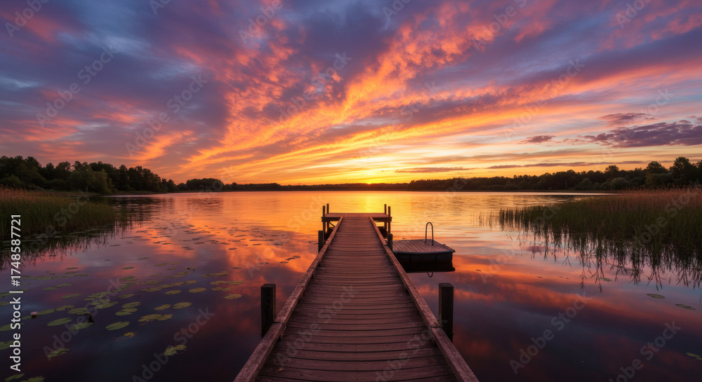 Fototapeta premium Sunset Over the Mountains