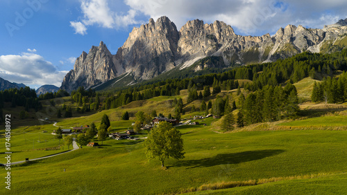 Εκτύπωση καμβά Pompagnon mountai nrange at Cortina d'Ampezzo, Dolomites, Italy