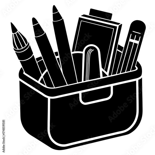Stationery Organizer Box Compact and Sturdy Container for Pens and Office Supplies