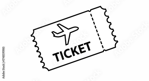 Event Tickets Icon Outline – Admission Pass Vector Design