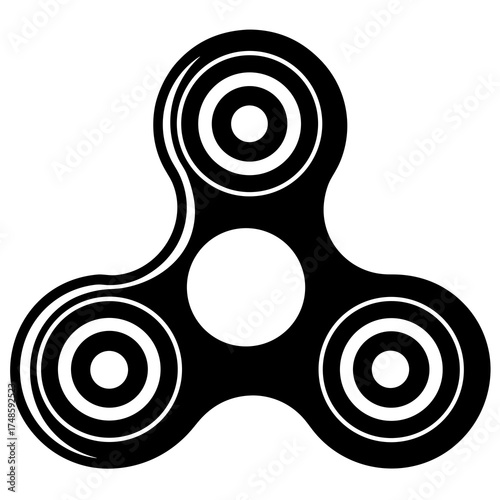 Fidget Spinner Vector Illustration Hand Drawn Doodle Toy for Focus and Stress Relief