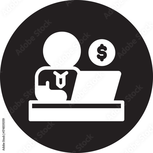 businessman glyph icon