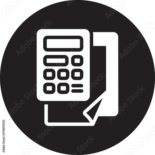 calculator glyph icon