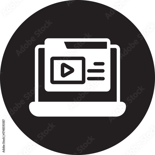 online training glyph icon