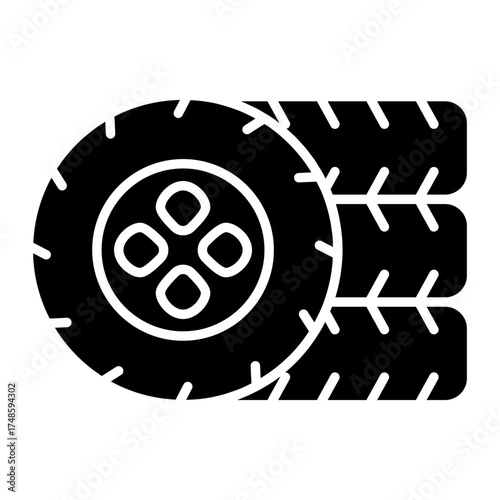A unique design icon of tyres