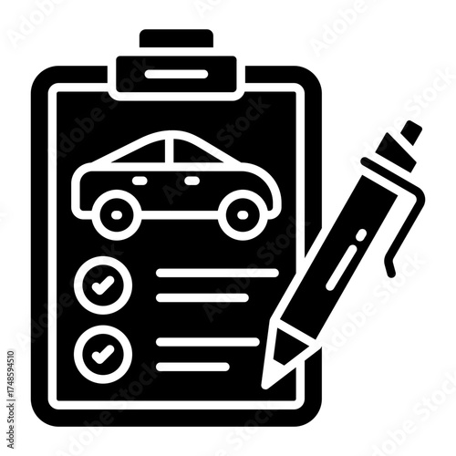 Editable design icon of auto list 