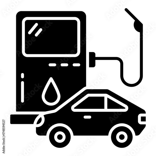 An icon design of car fueling 