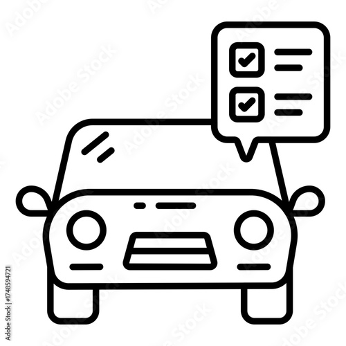 Premium download icon of car list 