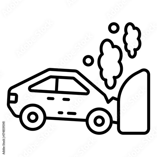 Premium download icon of car hit
