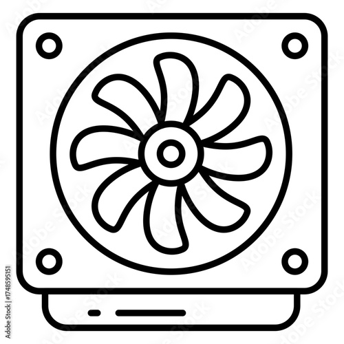 A modern design icon of car fan