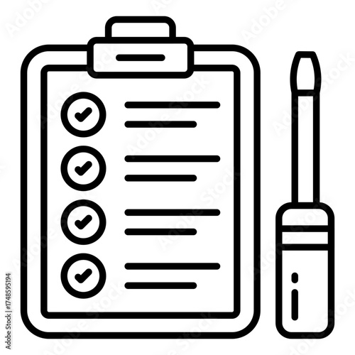 Premium download icon of maintenance list 