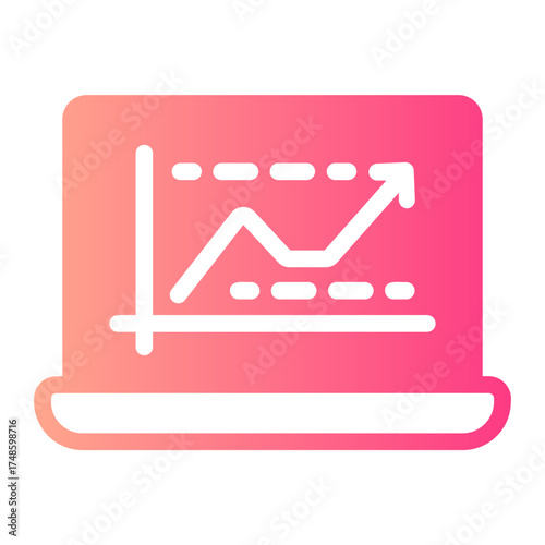 line chart gradient icon