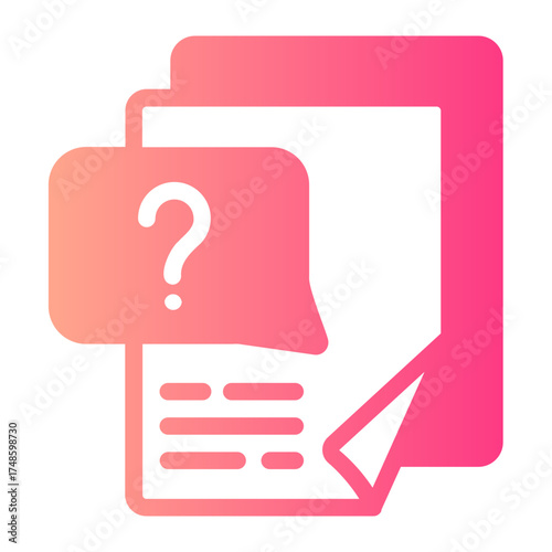 questionnaire gradient icon