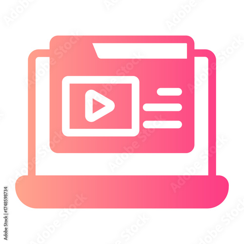 online training gradient icon