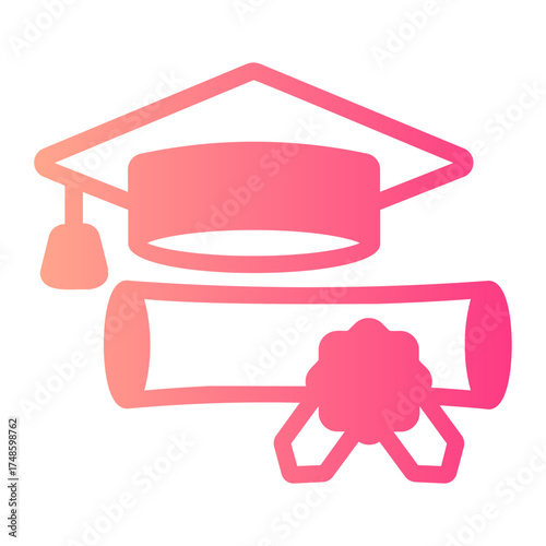 mortarboard gradient icon