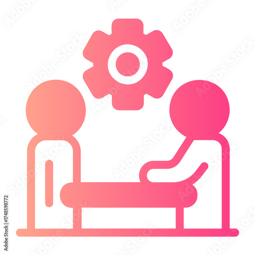 teamwork gradient icon