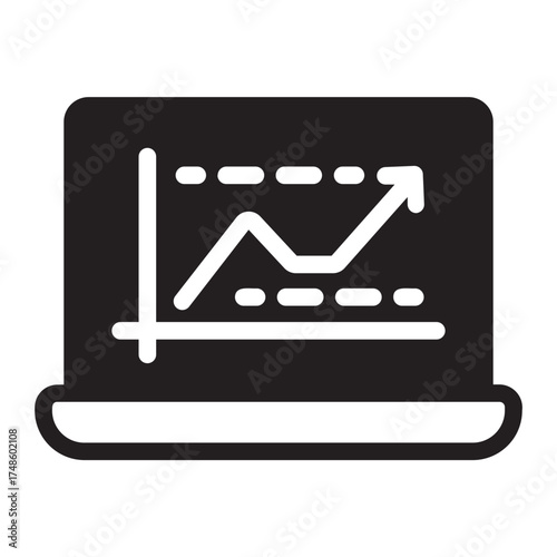 line chart glyph icon