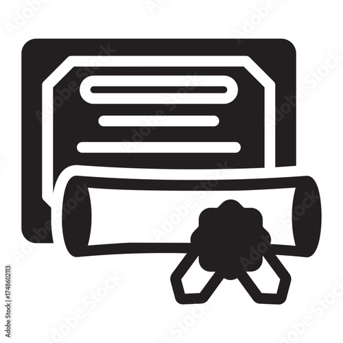 certification glyph icon